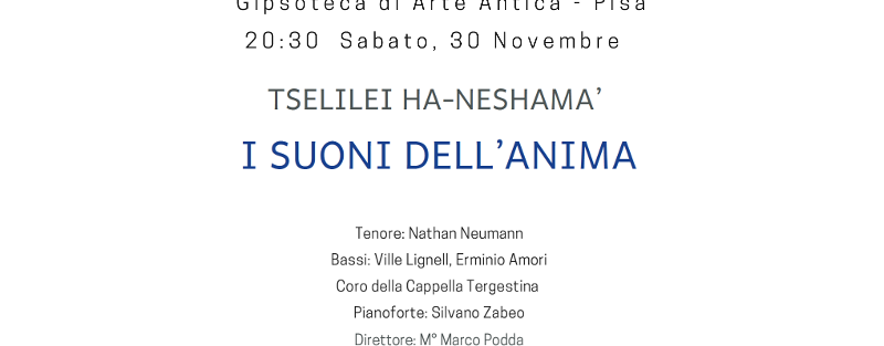 30/11/2019 – Tselilei Ha-Neshamà – Festival Nessiah – Pisa